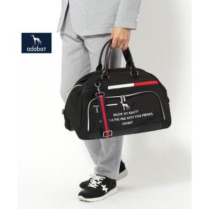 ボストンバッグ 「新レーベル ADABAT NAVY」トリコロールボストンバッグ メンズ