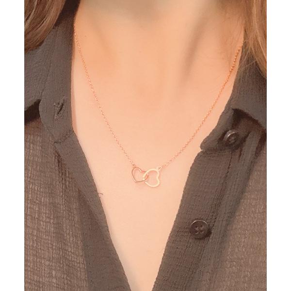 ネックレス 3-1C4 ワンポイントスリムネックレス インフィニティ デザイン リボン ハート「LU...