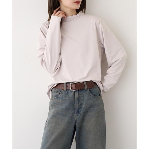 tシャツ モックネック 裏起毛 無地 長袖 Tシャツ メンズ レディース