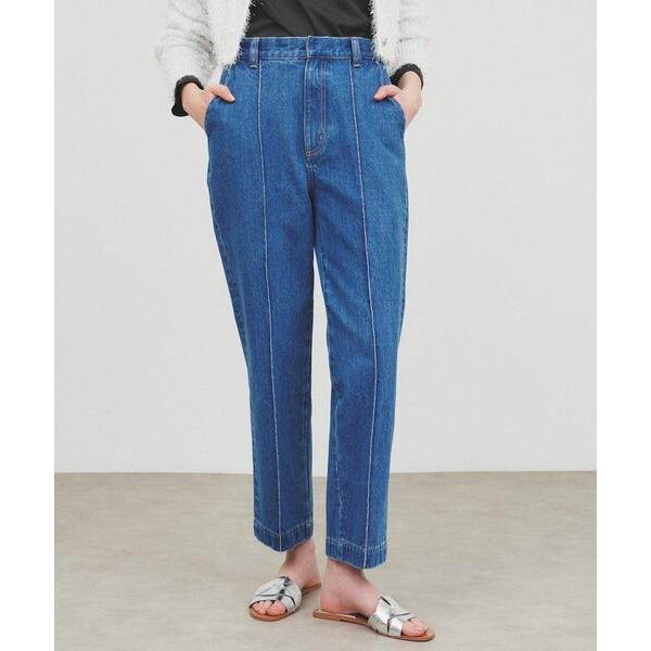 ジーンズ デニム デニムパンツ 「マシンウォッシュ」コットンデニムテーパードパンツ レディース