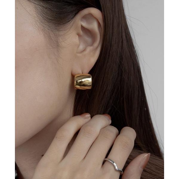 ピアス 金属アレルギー対応 ワイドデザインピアス C型 レディース