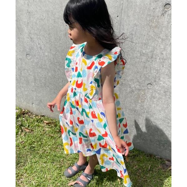 ワンピース 幾何学柄ワンピース キッズ 子供服 女の子