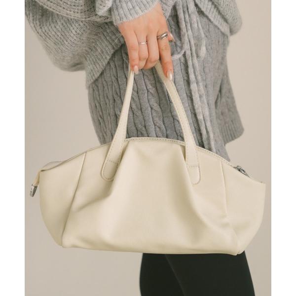 ショルダーバッグ バッグ フェイクレザータックワイドハンドバッグ/2WAYショルダーバッグ/肩掛け紐...
