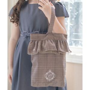 レッスンバッグ ロゴ刺繍フリルシューズバッグ キッズ 子供 女の子