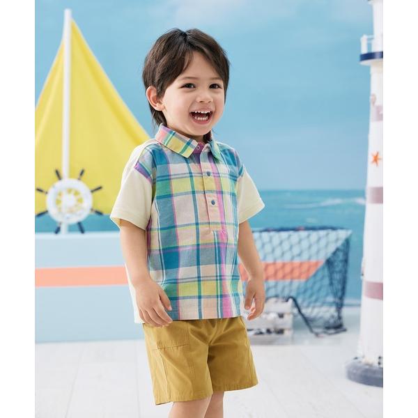 ポロシャツ 襟付きオリジナルチェックポロ キッズ 子供服 男の子
