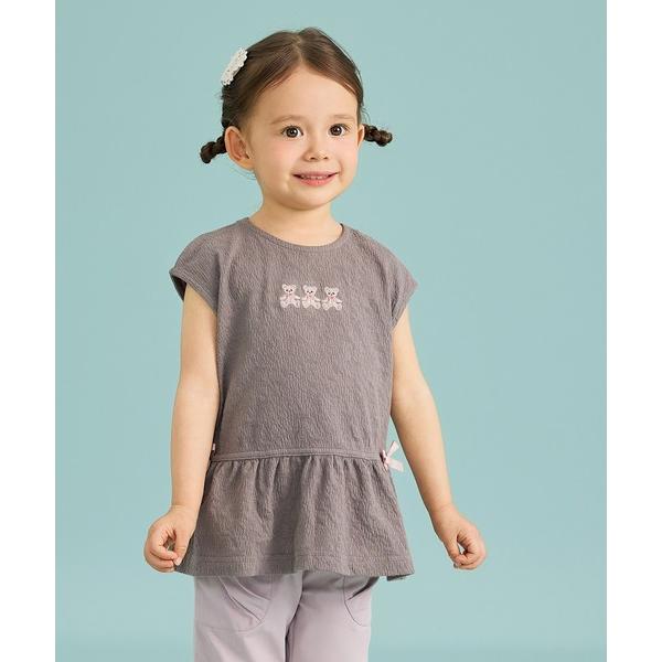 チュニック ノースリーブ楊柳チュニック（リボンくま） キッズ 子供服 女の子