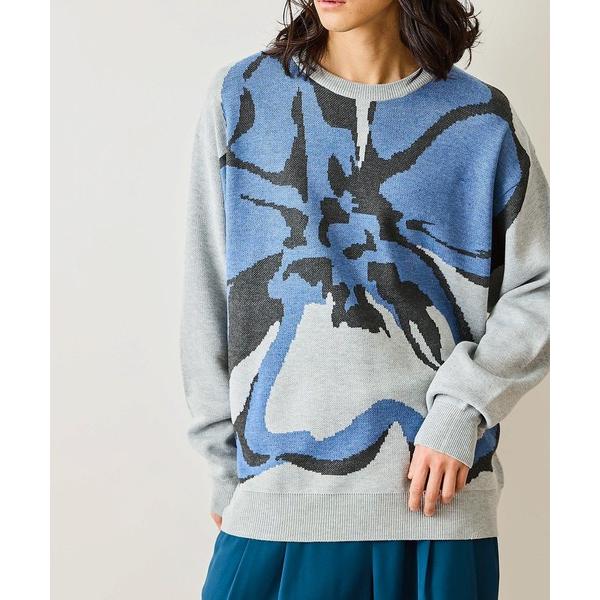 セーター ニット フラワージャガードニット メンズ