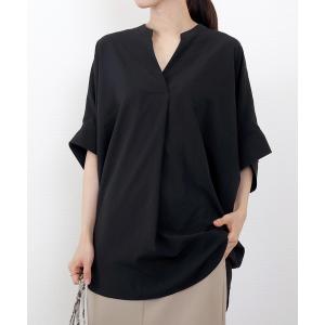 ブラウス シャツ エステルローンスキッパードルマンブラウス レディース