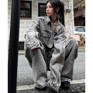 ワイズ Y’s デニムジャケット 2ly2 セットアップ デニムジャケット＆ワイドパンツ レディース