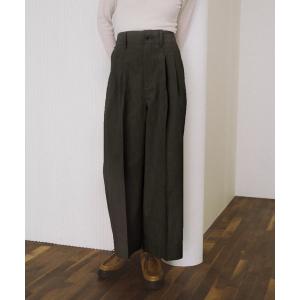 パンツ 後ろゴムセンタープレスパンツ レディース