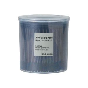 スパイラルタイプ綿棒 黒・200本入の商品画像