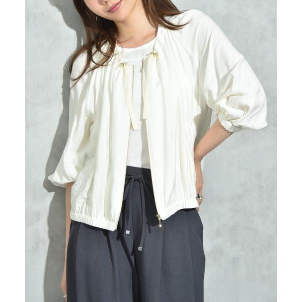 ブルゾン アウター Ｎ／ＲスラブクロスＺＩＰブルゾン レディース