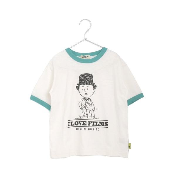 tシャツ I LOVE FILMS半袖リンガーTシャツ80〜140cm キッズ 子供服 男の子 女の...