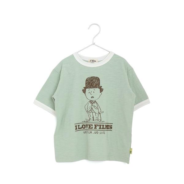 tシャツ I LOVE FILMS半袖リンガーTシャツパパサイズ メンズ