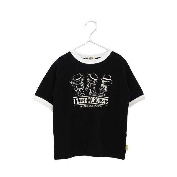tシャツ POP MUSIC半袖リンガーTシャツ150.160cm キッズ 子供服 男の子 女の子