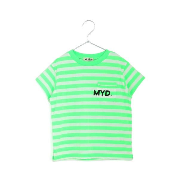 tシャツ 無地とボーダーMYDロゴ半袖Tシャツ80〜140cm キッズ 子供服 男の子 女の子