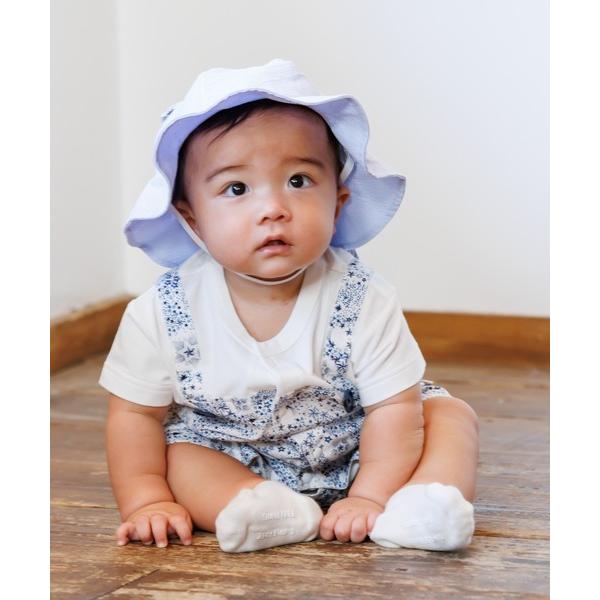 ベビー服 ロンパース キラキラお星さまレイヤードロンパス