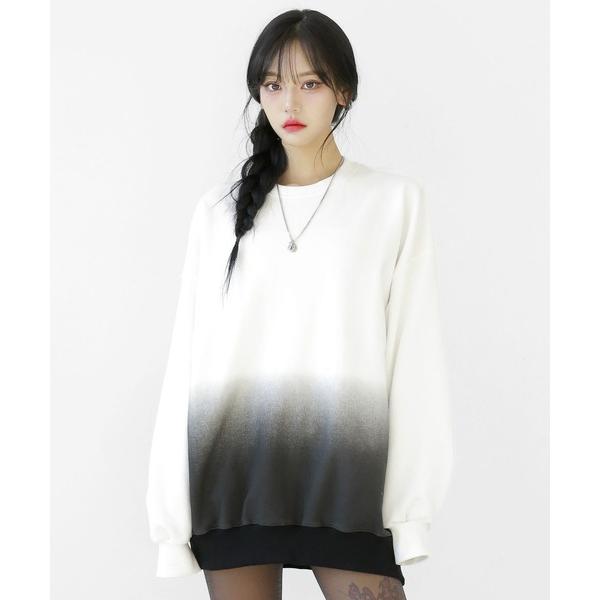 tシャツ スプレーツートーン ビッグスウェットトップ ユニエックス グラデーショントップス ユニセッ...