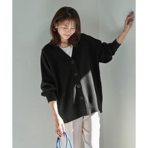 カーディガン リラックスVネックカーディガン レディース