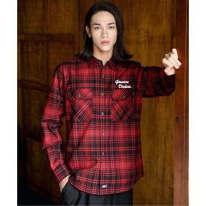 シャツ 「neos」GENUINE DICKIES ジェニュイン ディッキーズ ロゴ 刺繍 オックスフォード タータンチェック シャツ メンズ レディ