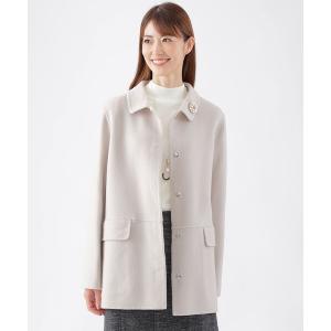 「TRANS WORK」 ステンカラーコート 38 ベージュ レディース
