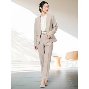 セットアップ 「ストレッチ ウォッシャブル UV」m.f.エディトリアルレディース カラーレスジャケット＋テーパードパンツ レディース