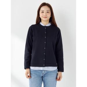 カーディガン プレーティングコットンカーディガン レディース