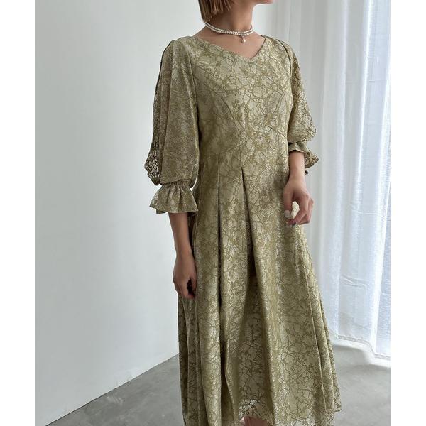 ドレス ヴィンテージレースフレアドレス 結婚式 二次会 成人式 同窓会 パーティードレス オケージョ...