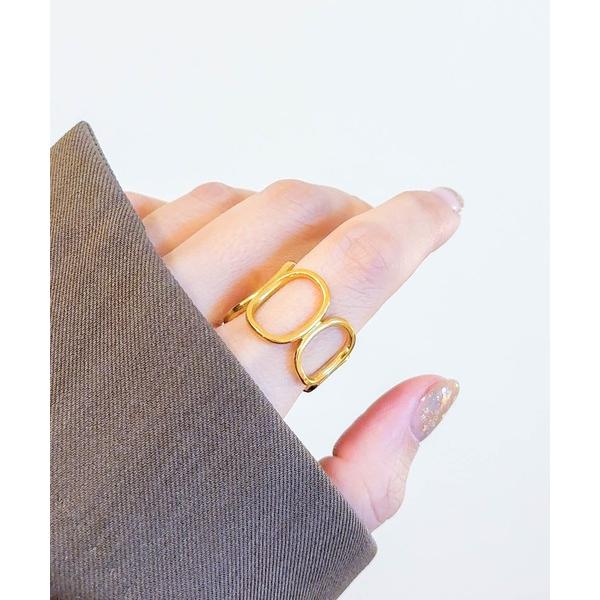 指輪 リング 「CHOUEL closet」金アレ対応 ステンレスオーバルラインリング レディース