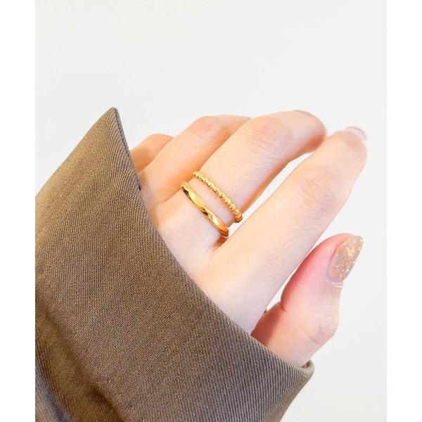 指輪 リング 「CHOUEL closet」金アレ対応 ステンレスニュアンスライン×ミニボールライン...