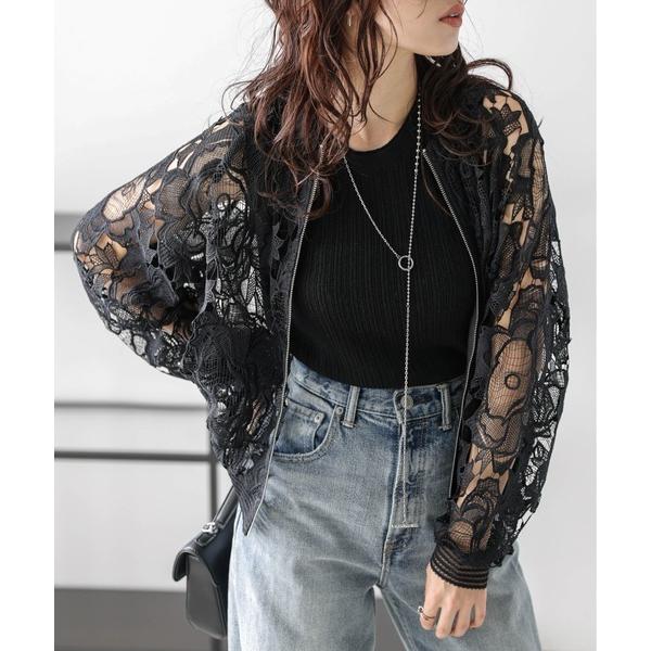 ブルゾン アウター レースブルゾン レディース