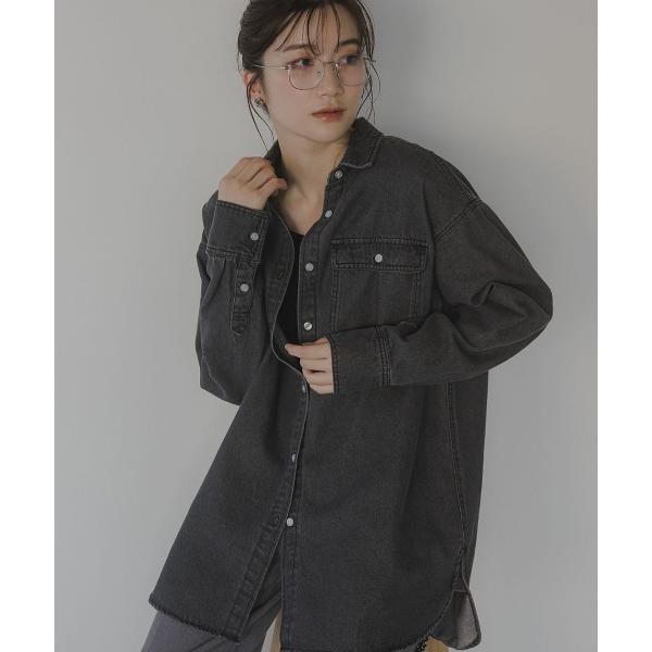 ブラウス シャツ 高身長　デニムシャツ（トールサイズ）Essenave レディース