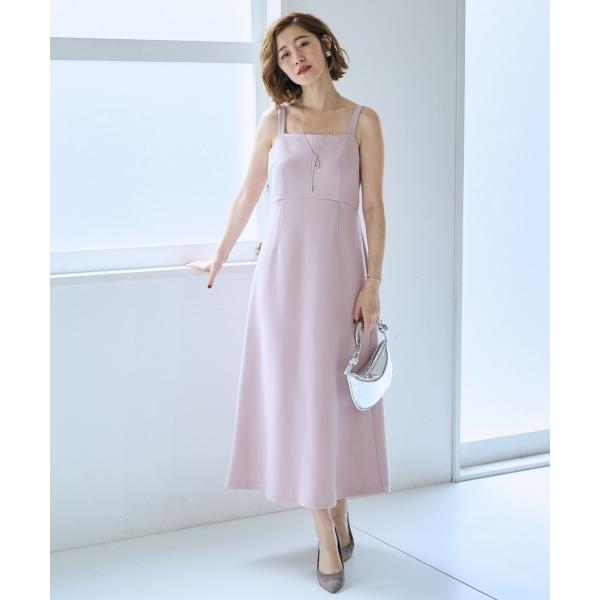 ワンピース 「大きいサイズ」ハイウエスト切替キャミワンピース「OtonaSMILE」