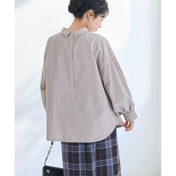 ブラウス シャツ 「大きいサイズ」綿１００％２WAYチビ衿ブラウス「Otona Purete」 レデ...