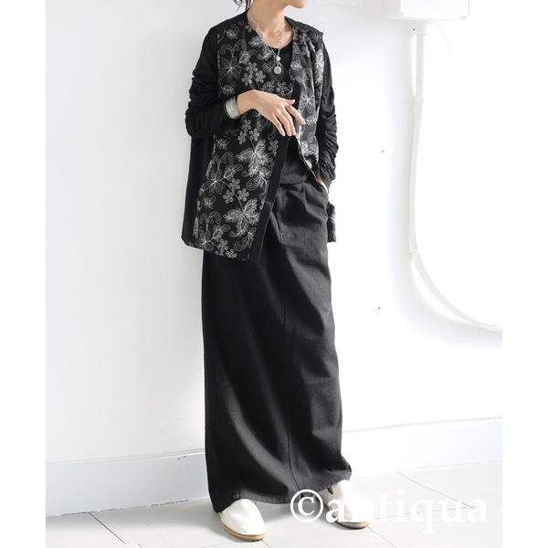 セットアップ コーデセット  刺繍ベスト×ストレートスカート レディース