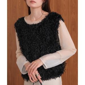 ベスト ジレ 「選べるデザイン/前後2WAY」フリンジ2WAYベスト レディース