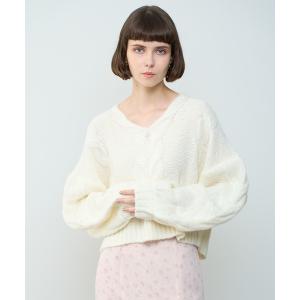 ニット セーター BIGケーブルニットプルオーバー レディース