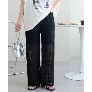 パンツ 「WEB限定」パッチワークレースパンツ レディース