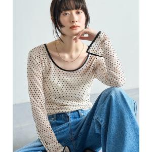 tシャツ 2wayフロッキードットシアートップス レディース｜ZOZOTOWN Yahoo!店