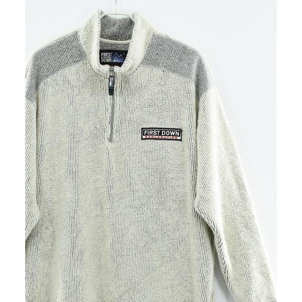「ヴィンテージ古着」90’s FIRST DOWN ハーフジップフリース メンズ レディース