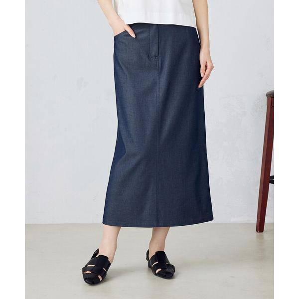 デニムスカート デニムライクセミマーメイドスカート　/ セットアップ対応