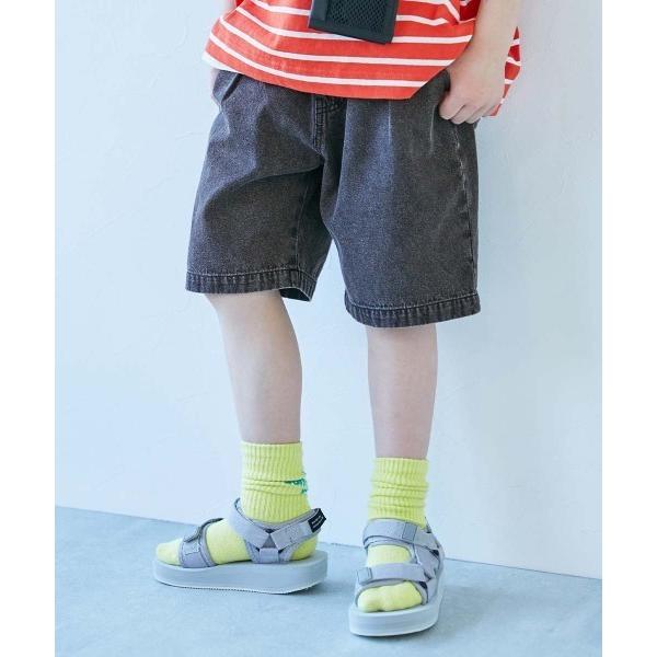 パンツ ライトオンスデニム ケミカルウォッシュ ハーフパンツ キッズ 子供服 男の子 女の子