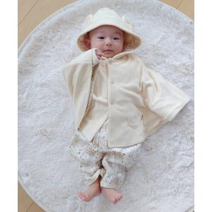 ベビー 「リバーシブル」動物柄プリント マント