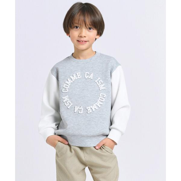 トレーナー  プリント×エンボス ロゴ長袖トレーナー キッズ 子供服 男の子 女の子