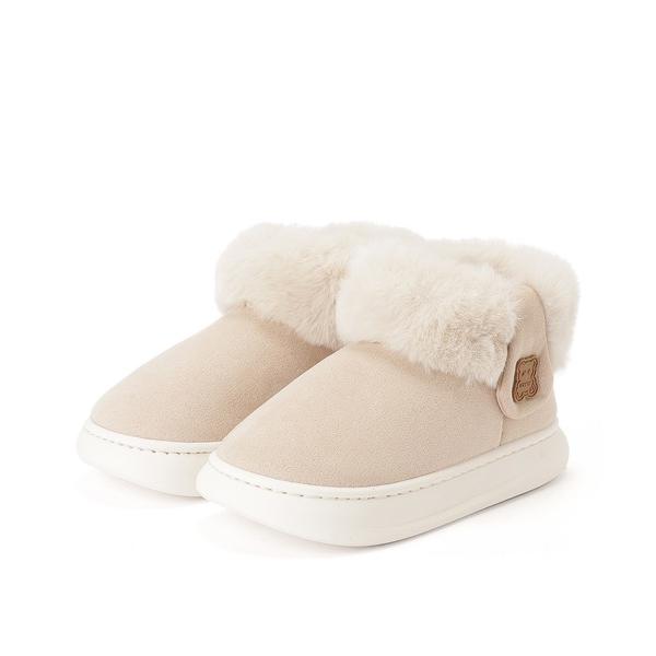 ブーツ スエード調 ムートン 厚底 ショート ブーツ レディース