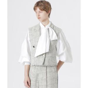 ベスト ジレ ツイードジレ レディース
