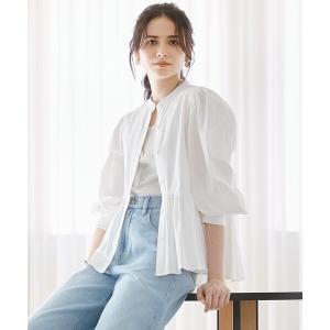 ブラウス シャツ 「洗える」LIBECOリネン ティアード チュニック