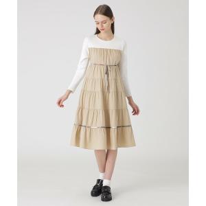 BURBERRY BLUELABELストライプ 半袖 ワンピース ベージュ⭐︎綿麻 Burberrys BLUE LABELチェック柄 半袖ワンピース 38 - メルカリ