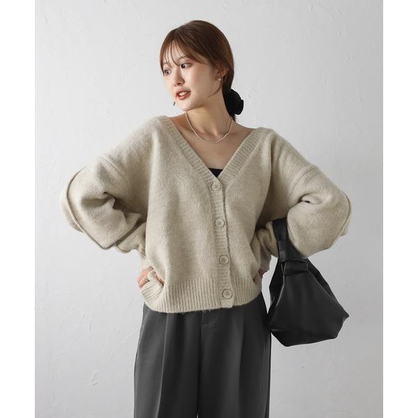 「Bonjour Sagan」 ニットカーディガン FREE ライトベージュ レディース