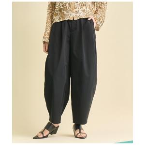 パンツ サイドタック コクーン ツイル パンツ レディース
